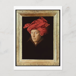 Portrait of a Man, 1433 (Öl auf Eiche) (siehe auch Postkarte