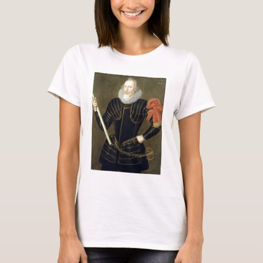Portrait of a Man, 1593 (Öl auf Tafel) T-Shirt (Vorderseite)