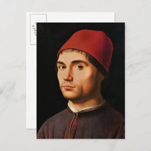 Portrait of a Man, c.1475 Postkarte (Vorne/Hinten)