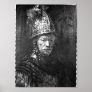Portrait of a Man with a Golden Helmet, 1648 Poster