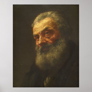 Portrait of a Old Man - Alphonse Legros Kunstmuseu Poster