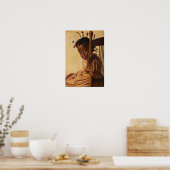 Portrait of a Shy Girl (1899) by Burbank - poster (Küche)