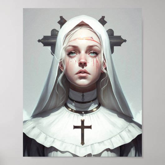 Portrait of a Wonderful Creepy Nun Poster (Vorne)