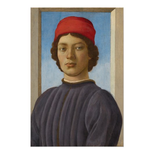 Portrait of a Youth, c.1485 (öl & tempera) Poster (Vorderseite)