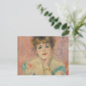 Portrait of Actress Jeanne Samary, Auguste Renoir Postkarte (Stehend Vorderseite)