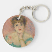 Portrait of Actress Jeanne Samary, Auguste Renoir Schlüsselanhänger (Rückseite)