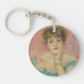 Portrait of Actress Jeanne Samary, Auguste Renoir Schlüsselanhänger (Vorderseite)