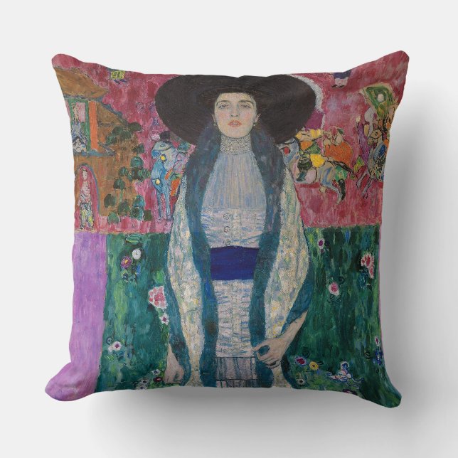 Portrait of Adele Bloch Bauer, Gustav Klimt Kissen (Vorderseite)