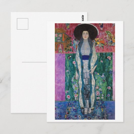 Portrait of Adele Bloch Bauer, Gustav Klimt Postkarte (Vorne/Hinten)