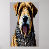 Portrait of an Airedale Terrier | AI Art Poster (Vorne)