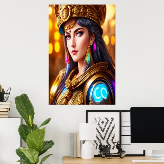 Portrait of Athena Greek Goddess | AI Art Poster (Heimbüro)