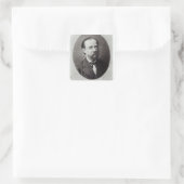 Portrait of Bedrich Smetana Quadratischer Aufkleber (Tasche)