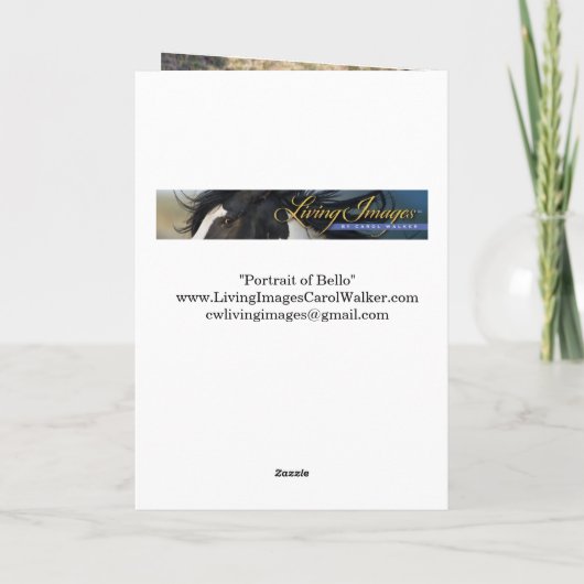 Portrait of Bello Greeting Card Einladung (Rückseite)