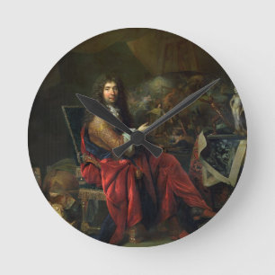 Portrait of Charles Le Brun (1619-90) 1686 (oil on Runde Wanduhr