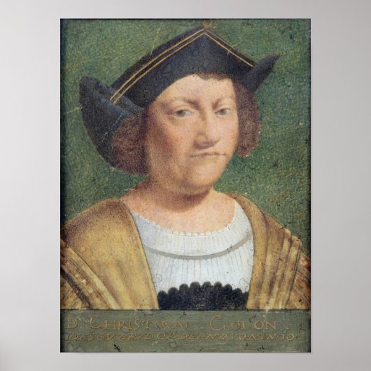 Portrait of Christopher Columbus Poster (Vorne)