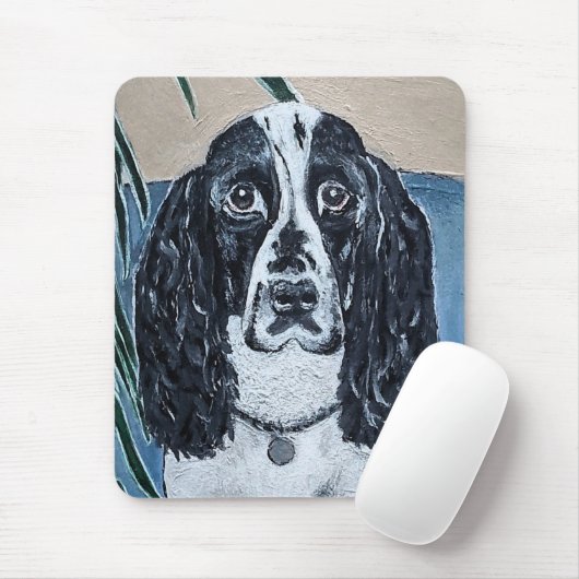 Portrait of Cocker Spaniel Painting by Alfred Fox Mousepad (Mit Mouse)