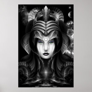 Portrait Of Cyiria Midnight Wall Poster