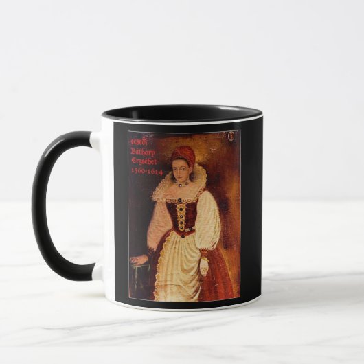 Portrait of Elizabeth Bathory (Ungarisch) Tasse (Links)