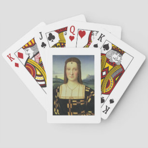 Portrait of Elizabeth Gonzaga, c.1504 (oil on pane Spielkarten