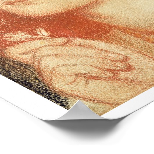 Portrait of Elizabeth Siddal (1834-62), 1860 (red Poster (Ecke)