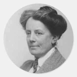 Portrait of Ethel Smyth (1922) Classic Round Stick Runder Aufkleber