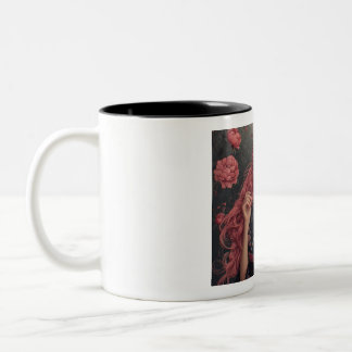 Portrait of floral elegance zweifarbige tasse