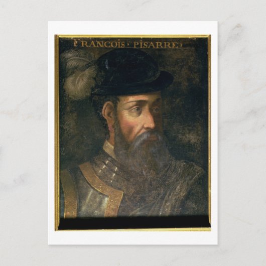 Portrait of Francisco Pizarro (c.1478-1541) Spanis Postkarte (Vorderseite)