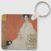 Portrait of Fritza Riedler by Gustav Klimt Schlüsselanhänger (Rückseite)