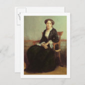 Portrait of Genevieve Celine, 1850 (Öl auf Leinwan Postkarte (Vorne/Hinten)