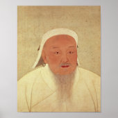 Portrait of Genghis Khan , Mongol Khan Poster (Vorne)