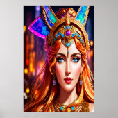 Portrait of Hera Greek Goddess | AI Art Poster (Vorne)