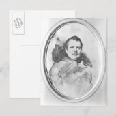 Portrait of Honore de Balzac c.1820 Postkarte (Vorne/Hinten)