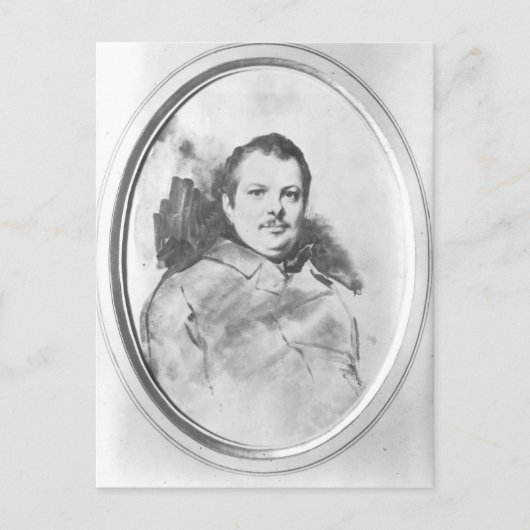Portrait of Honore de Balzac c.1820 Postkarte (Vorderseite)