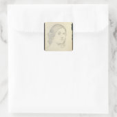 Portrait of Isadora Duncan , 1908 Quadratischer Aufkleber (Tasche)