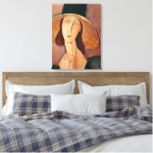 Portrait of Jeanne Hebuterne in a large hat Leinwanddruck (Insitu (Schlafzimmer))