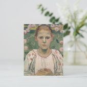 Portrait of Kathe von Bach | In the Garden Postkarte (Stehend Vorderseite)
