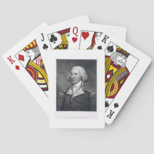 Portrait of Major General Philip Schuyler, engrave Spielkarten