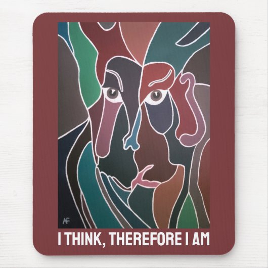 Portrait of Man Painting by Alfred Fox Mousepad (Vorne)