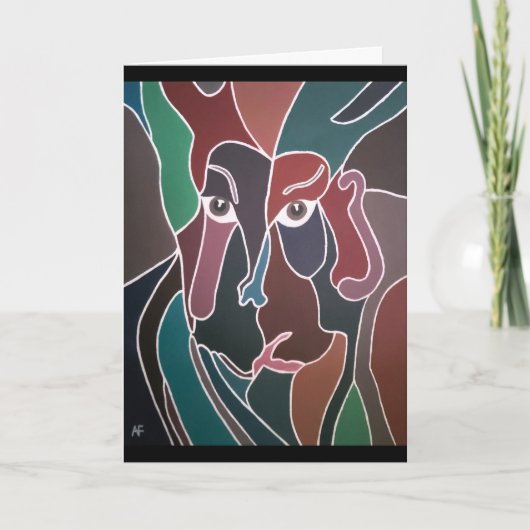 Portrait of Man Painting von Alfred Fox Karte (Vorderseite)