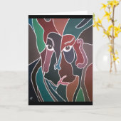 Portrait of Man Painting von Alfred Fox Karte (Gelbe Blume)