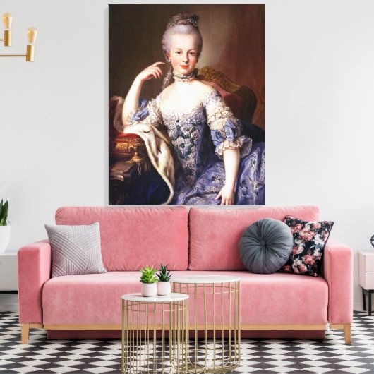 Portrait of Marie Antoinette – Martin van Meytens Leinwanddruck (Insitu (Wohnzimmer))