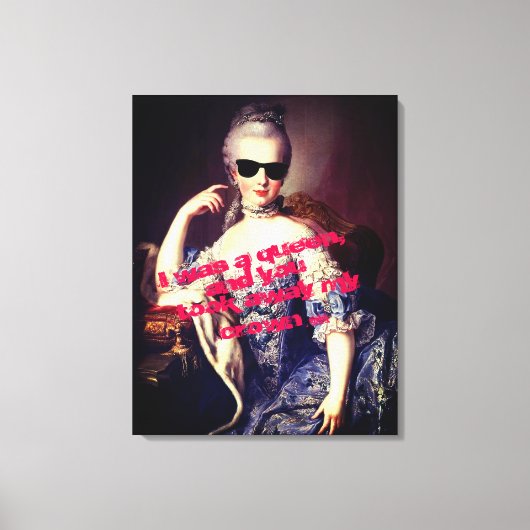 Portrait of Marie Antoinette with Sunglasses queen Leinwanddruck (Vorderseite)