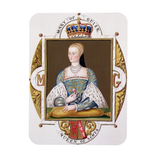 Portrait of Mary of Guise (1515-60) Queen of Scotl Magnet (Vertikal)