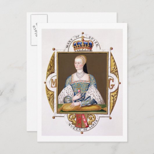 Portrait of Mary of Guise (1515-60) Queen of Scotl Postkarte (Vorne/Hinten)