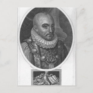 Portrait of Michel de Montaigne Postkarte