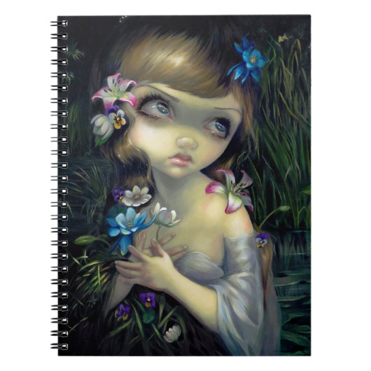 "Portrait of Ophelia"-Notebook Notizblock (Vorderseite)