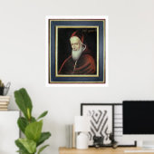 Portrait of Pope Pius V (1504-72) (oil on canvas) Poster (Heimbüro)