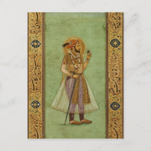 Portrait of Shah Jahan , 1631, Mughal Postkarte