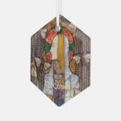 Portrait of St. Gobnait, Patron of Bees, Ornament Aus Glas (Vorderseite Links)