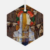 Portrait of St. Gobnait, Patron of Bees, Ornament Aus Glas (Rückseite)